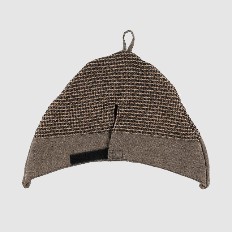 Saunahut 32x36 cm Schwarz/Beige