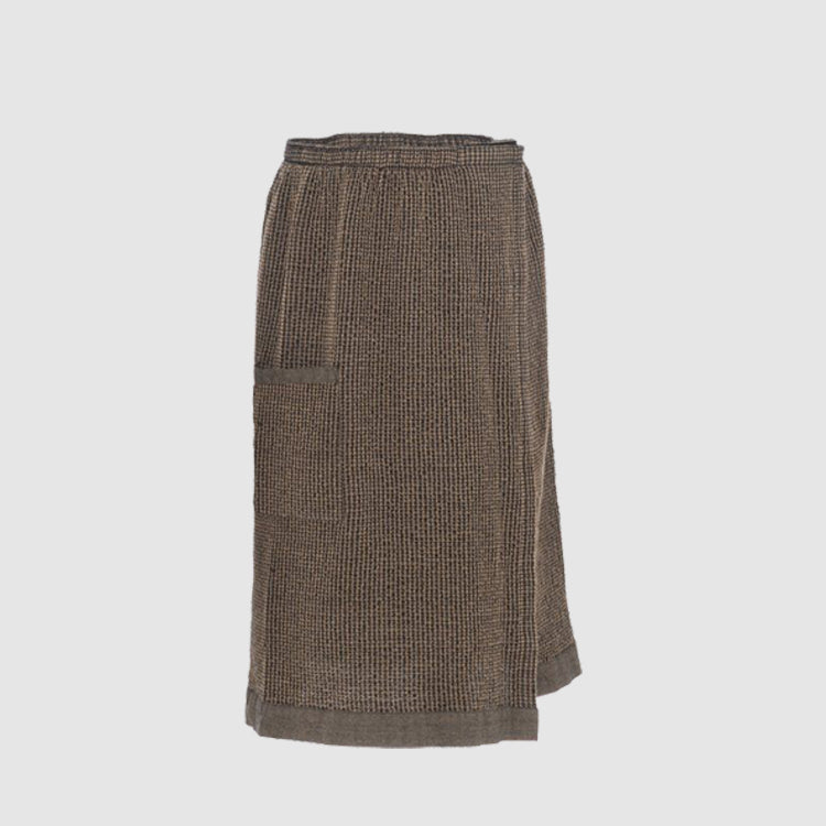 Saunakilt 145x70 cm Schwarz/Beige