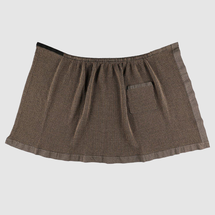 Saunakilt 145x70 cm Schwarz/Beige