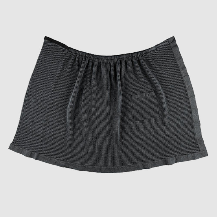 Saunasarong 145x85 cm Schwarz/Grau