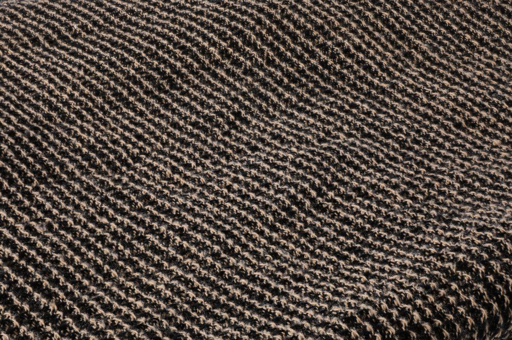 Saunahaartuch 30x72 cm Schwarz/Beige