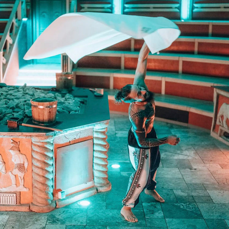 Aufguss-Wedeltuch offen 150 x 100 cm.