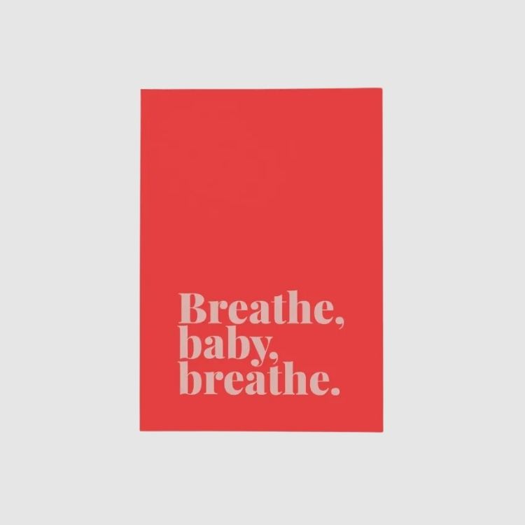 Postkarte «Breathe, Baby, breathe»