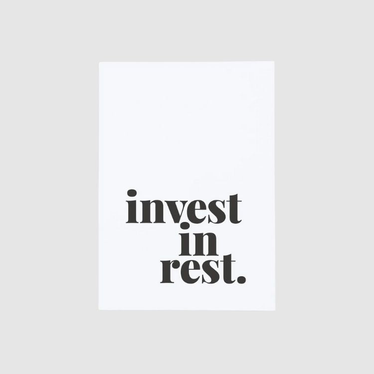 Postkarte «invest in rest»