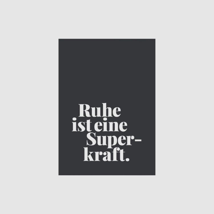 Postkarte «Ruhe ist eine Superkraft»