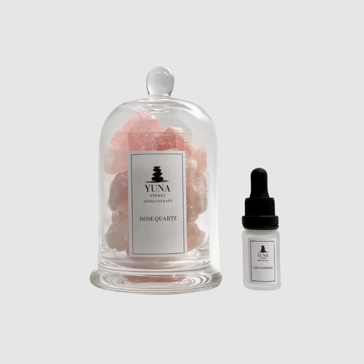 Yuna Stone Edelstein Diffuser Rose Quartz Aqua Essence