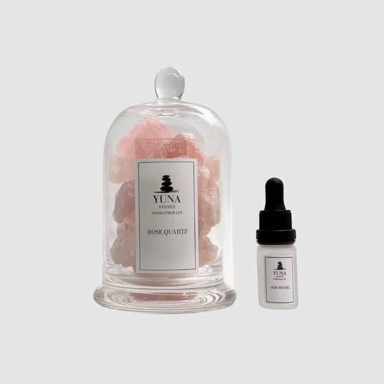 Yuna Stone Edelstein Diffuser Rose Quartz Oud Mystic