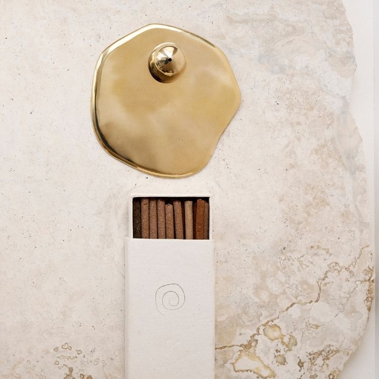 Räucherstäbchenhalterung, Gold